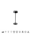 K4 * FAROL NEGRO EXTERIOR PORTATIL LED IP54 3000K